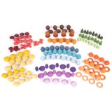 TickiT: Színes fa kincsek kezdőszett - 168 darabos