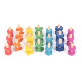 TickiT: Szivárvány fa csavar szett - 21 darabos