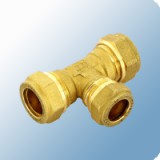 Tiemme réz roppantógyűrűs egál T-idom 18 x 18 x 18