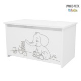 Timba Erik elefántos játéktároló láda fehér