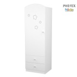 Timba Félix csillagos állószekrény BAL elem fehér