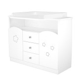 Timba Félix pelenkázó szekrény 106-os fehér-csillagos