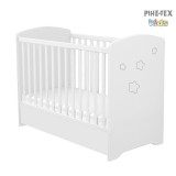 Timba Félix zárt végű ágyneműtartós gyermekágy fehér 60x120as