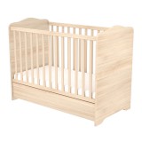 Timba Niki 60x120-as Zárt végű kiságy ágyneműtartóval - Borostyán