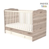 Timba Viki átalakítható ágyneműtartós gyermekágy 70x140cm krém-fűz