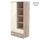 Timba Viki egyajtós kétfiókos állszekrény krém-fűz