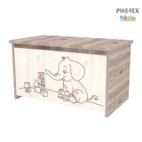 Timba Viki elefántos játéktároló láda krém-fűz