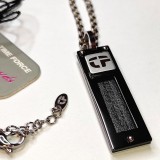 Time Force férfi nemesacél vésett medál lánccal, ajándékdobozzal