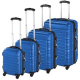 Timeless Tools 4 db-os merev falú bőrönd szett - kék