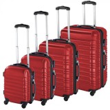 Timeless Tools 4 db-os merev falú bőrönd szett - piros