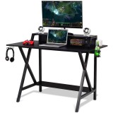 Timeless Tools Gamer íróasztal beépített USB csatlakozóval, fejhallgató és pohártartóval