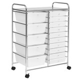 Timeless Tools Gurulós tárolókocsi 15 fiókos - fehér