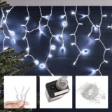 Timeless Tools LED-es jégcsap fényfüggöny hidegfehér - 230 LED-del