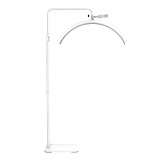 Timeless Tools Moon félhold alakú kozmetikai állólámpa - fehér