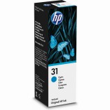 TIN HP 31 70-ml Cyan Original Ink Bottle - Cyan (1VU26AE)