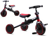 Tiny Bike Háromkerekű 3in1 Kerékpár-3 kerekű Futóbicikli-2 Kerekű futóbicikli-3 Kerekű Tricikli funkció-Összecsukható-Állítható Ülésmagasság-Széles Kerekek-Piros