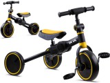 Tiny Bike Háromkerekű 3in1 Kerékpár-3 kerekű Futóbicikli-2 Kerekű futóbicikli-3 Kerekű Tricikli funkció-Összecsukható-Állítható Ülésmagasság-Széles Kerekek-Sárga