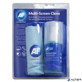 Tisztítófolyadék, képernyőhöz, mikroszálas nagy kendővel, pumpás, 200 ml, AF 'Multi screen-clene'