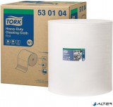 Tisztítókendő, nagy teljesítményű, tekercses, 1 rétegű, 710 lap, W1 rendszer, TORK, fehér