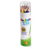Tita 24db-os színes ceruza szett henger tokban - Carioca