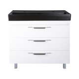 TMP TRIO 100D álló fürdőszobabútor - CeraStyle SHARP FEKETE DUPLA csaplyukas mosdóval - 100 x 48 cm