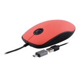 TnB Wired mouse USB-A & USB-C Sunset Red MUSUNSETRD