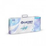 Toalettpapír, 2 rétegű, kistekercses, 13 m, LUCART "Soft", fehér [10 tek]