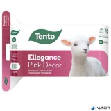 Toalettpapír, 3 rétegű, kistekercses, 16 tekercs, TENTO 'Ellegance Pink Decor', fehér