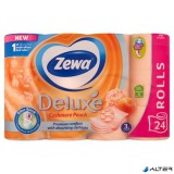 Toalettpapír, 3 rétegű, kistekercses, 24 tekercs, ZEWA "Deluxe", barack