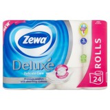 Toalettpapír, 3 rétegű, kistekercses, 24 tekercs, ZEWA Deluxe, fehér (KHHZ43)