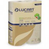 Toalettpapír, 3 rétegű, kistekercses, 27,5 m, LUCART "EcoNatural 6.3" barna [6 tek]