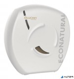Toalettpapír adagoló, 35,7x35,2x14,2 cm, LUCART 'EcoNatural Flow Jumbo', fehér