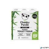 Toalettpapír, bambusz, 3 rétegű, kistekercses, 48 tekercs, CHEEKY PANDA, fehér