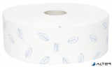 Toalettpapír, T1 rendszer, 2 rétegű, 26 cm átmérő, Premium, TORK "Soft Jumbo", fehér