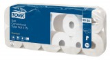 Toalettpapír, T4 rendszer, 3 rétegű, 12,5 cm átmérő, Advanced, TORK "Soft", fehér