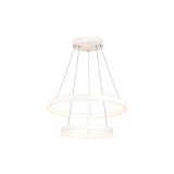 Több ágú függeszték, 80cm átmérő, lefelé és felfelé világít, fehér, 2700K/3000K CCT kapcsolóval, 1230 lm, CRI 90, 130°, SLV One Double 1004766