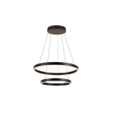 Több ágú függeszték, 80cm átmérő, lefelé és felfelé világít, fekete, 2700K/3000K CCT kapcsolóval, 1230 lm, CRI 90, 130°, SLV One Double 1004765