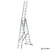 Többfunkciós létra, 3x9 lépcsőfok, alumínium, KRAUSE "Tribilo"