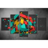 Többrészes Absztrakt vászonkép 039 - (választható formák) tav-039