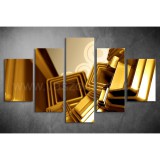 Többrészes Arany Kocka vászonkép 064 - (választható formák) tav-064