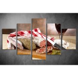Többrészes Bor, Szalámi vászonkép 053 - (választható formák) téiv-053