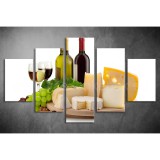 Többrészes Borok és Sajtok vászonkép 019 - (választható formák) téiv-019