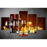 Többrészes Borok és Sajtok vászonkép 072 - (választható formák) téiv-072