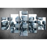 Többrészes Ezüst Kockák vászonkép 006 - (választható formák) tav-006