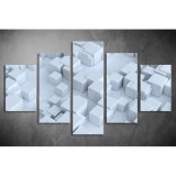 Többrészes Fehér Kockák vászonkép 003 - (választható formák) tav-003