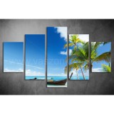 Többrészes Hajó, Pálma vászonkép 062 - (választható formák) tsea-062