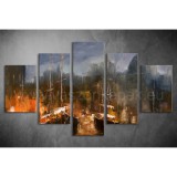 Többrészes Hajók vászonkép 001 - (választható formák) tfes-001