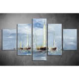 Többrészes Hajók vászonkép 008 - (választható formák) tfes-008