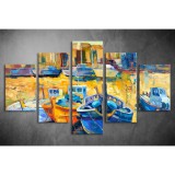 Többrészes Hajók vászonkép 015 - (választható formák) tfes-015