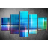 Többrészes Kék Absztrakt vászonkép 013 - (választható formák) tav-013